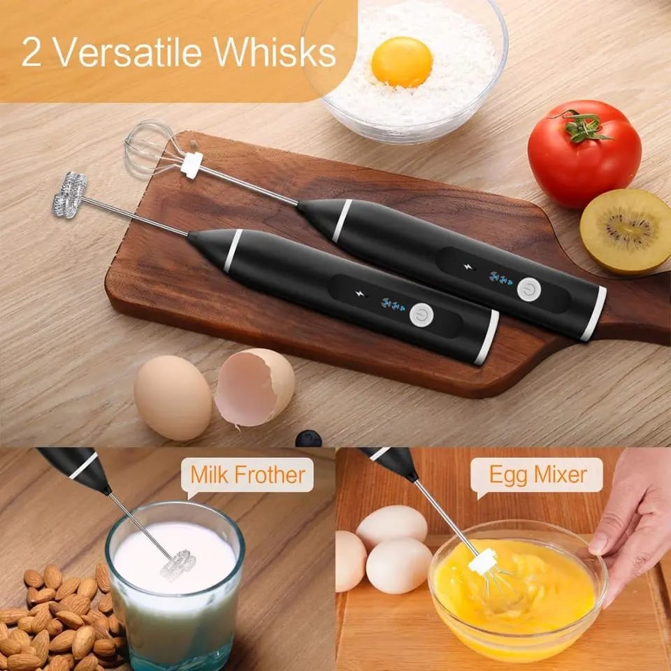 Handheld Electric Milk Frother – USB Rechargeable