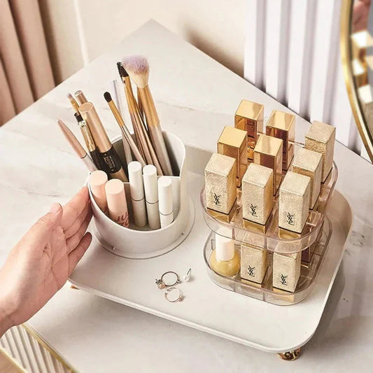 Lipstick & Cosmetic Brush Organizer