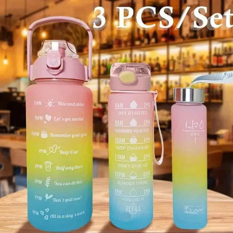 3-Pieces Motivational Jumbo Bottle Set - Random Colour