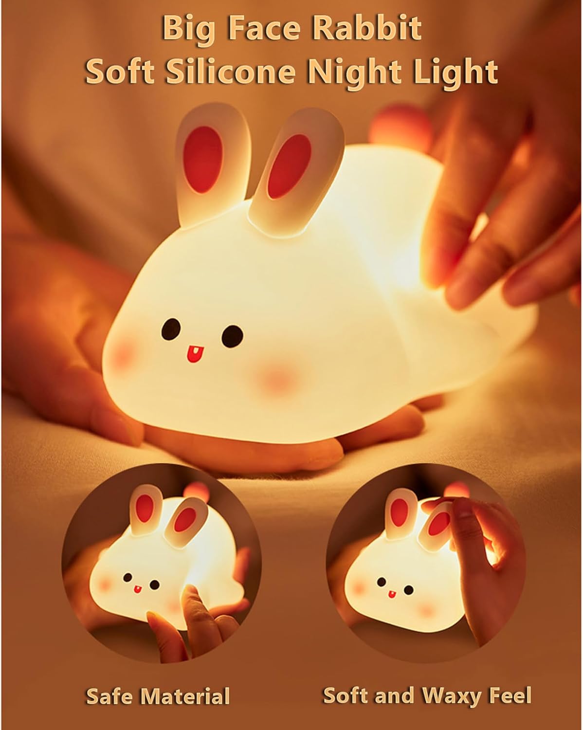 Silicone Rabbit Lamp - Reachargeable