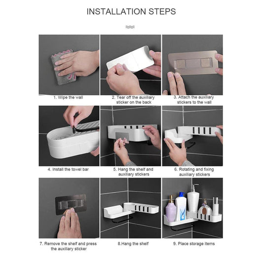 Rotatable Wall Corner Shelf