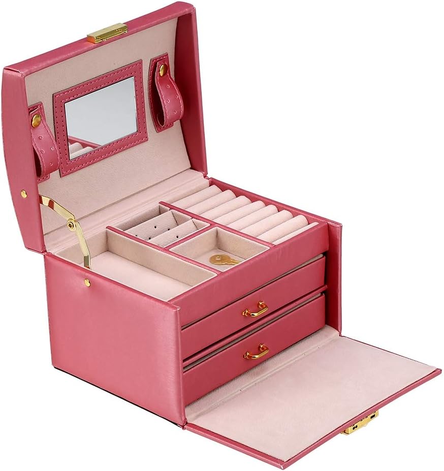 Mirror Leather Jewellery Organizer