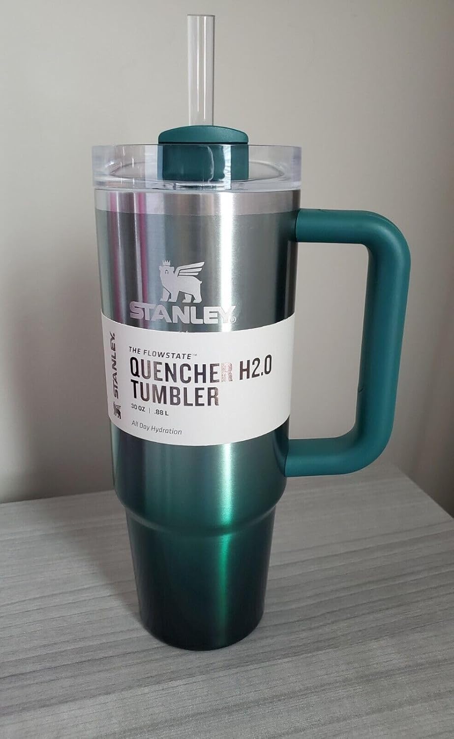 Stanley Quencher H2.0 Tumbler 40 oz - Pine Gradient Green
