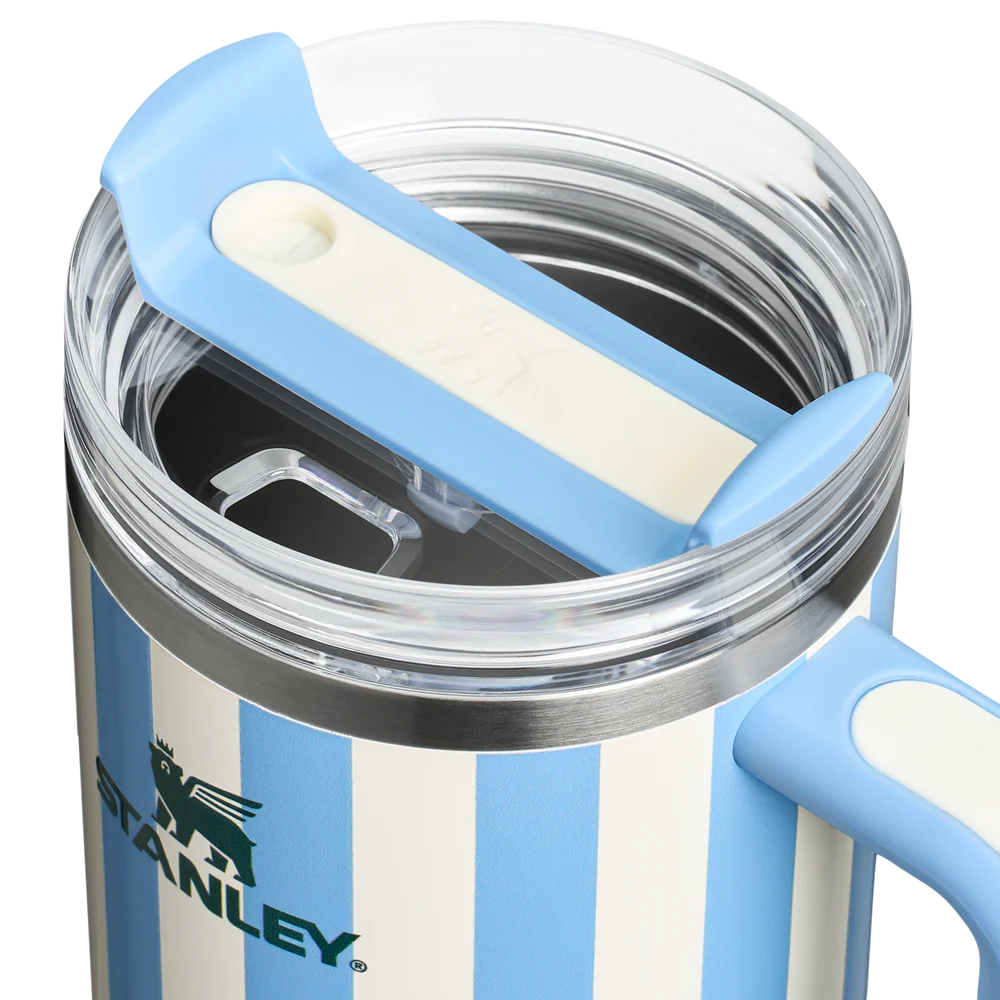 Stanley Quencher H2.0 Tumbler 40 oz - Cabana Stripes Cornflower