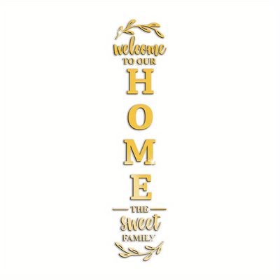 Acrylic wall decor (Welcome To Our Home) Golden