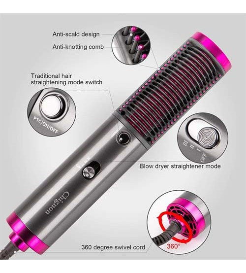 3-in-1 Hair Straightener Brush