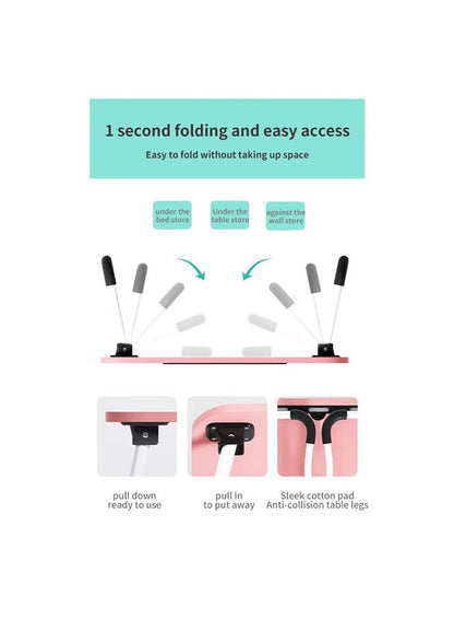 Folding Laptop Table Offwhite