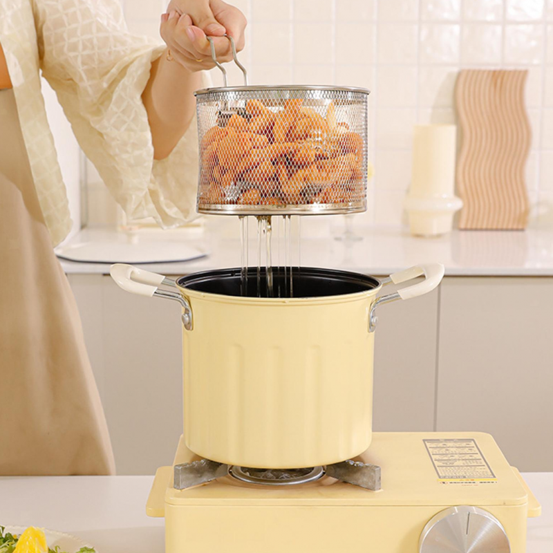 3L Deep Frying Pot With Strainer
