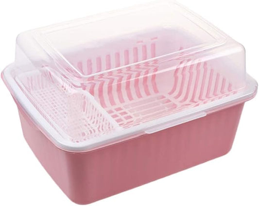 Dish Drainer Rack With Lid