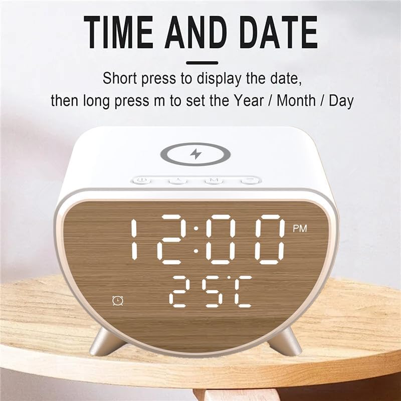 Wireless Charging Desk Clock