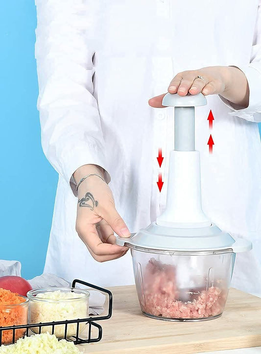 Hand-Press Food Chopper