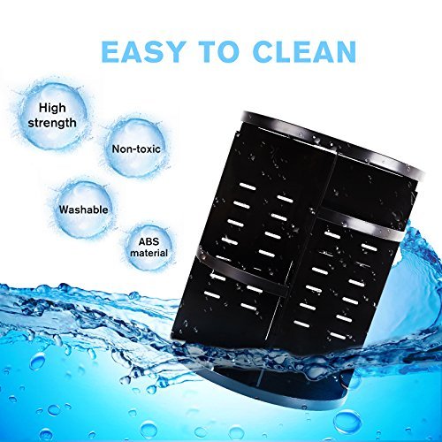 Black Rotating Makeup Organizer