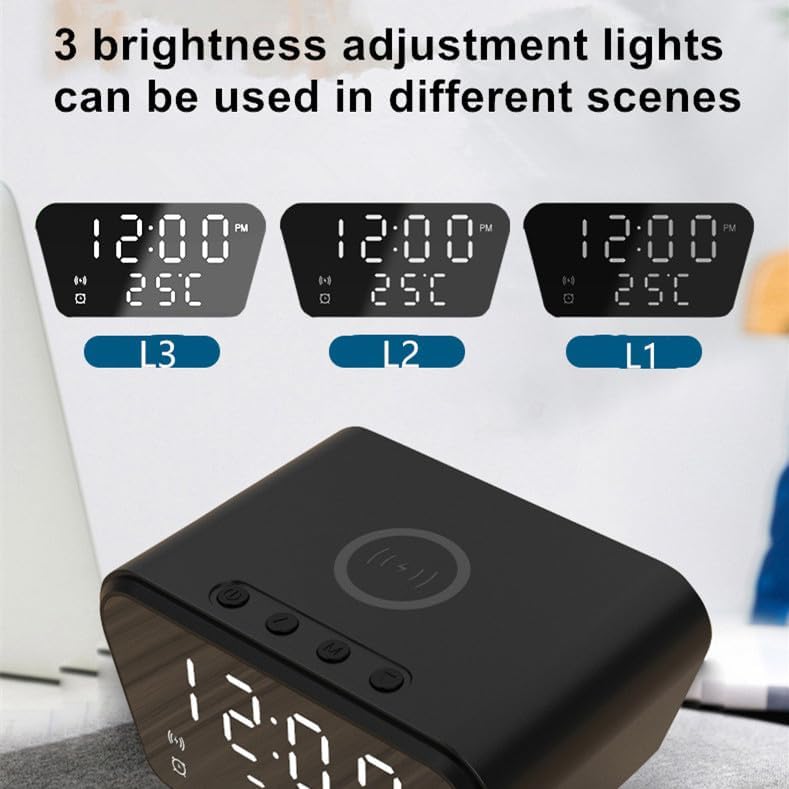 Wireless Charging Desk Clock