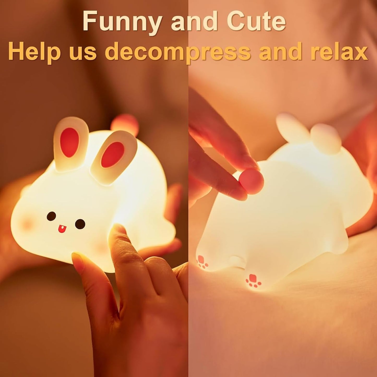 Silicone Rabbit Lamp - Reachargeable
