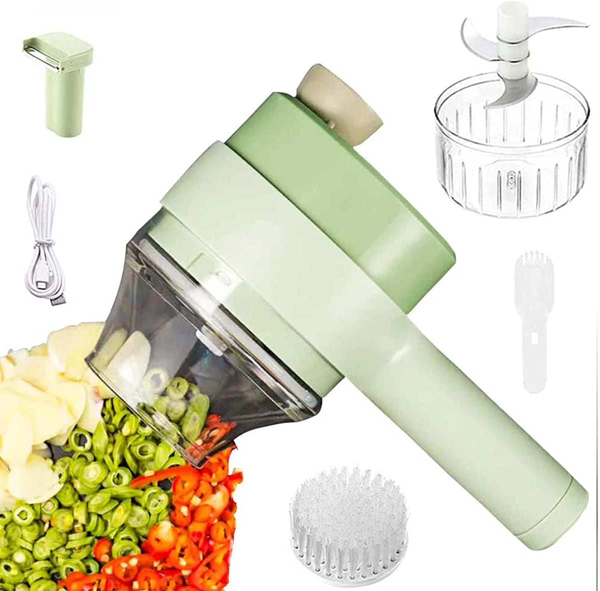 4 In 1 Handheld Electric Vegetable Cutter