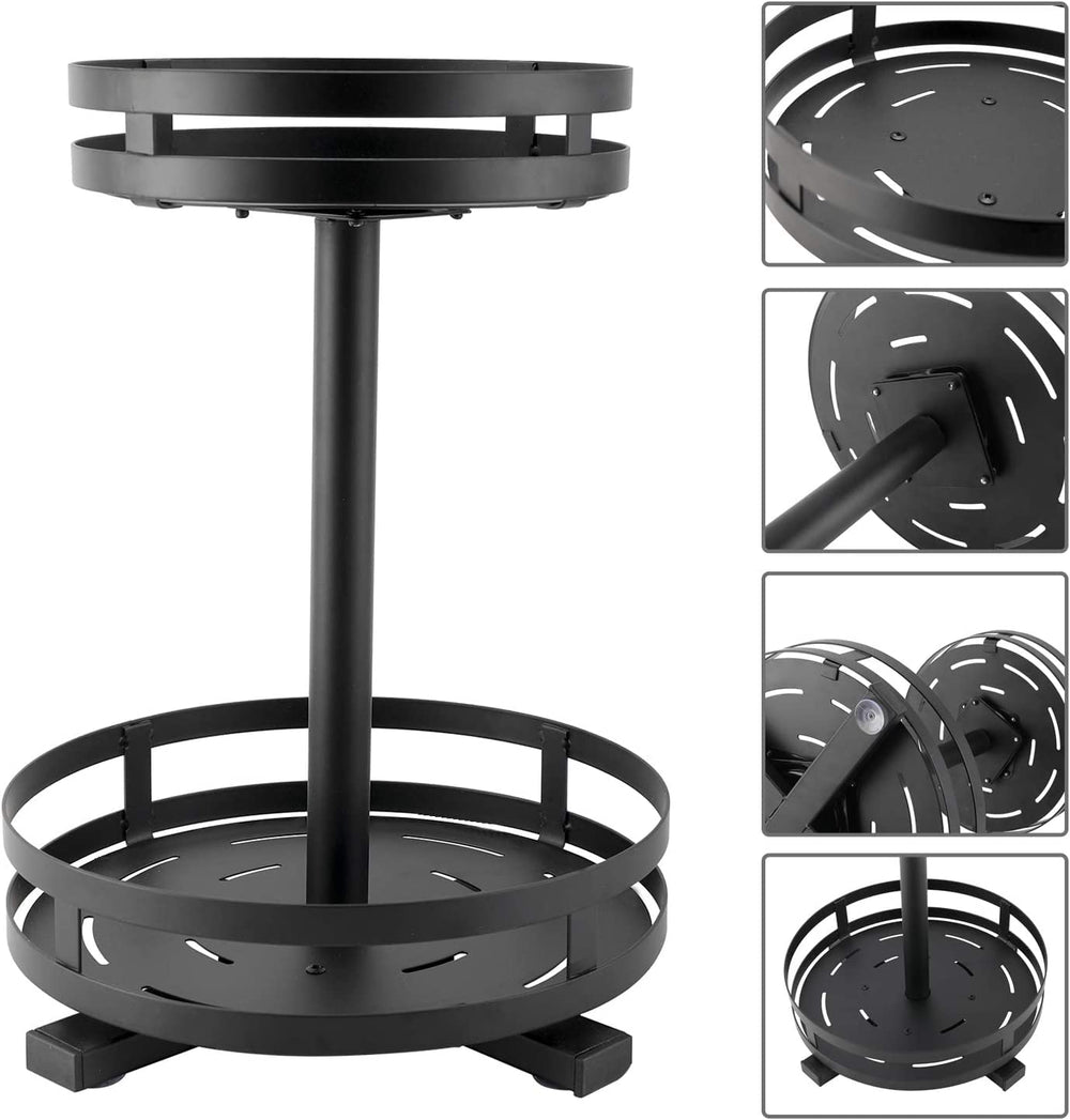 Rotating Iron Storage Rack 2 Layer