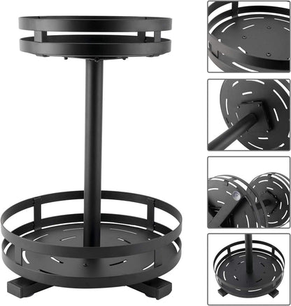 Rotating Iron Storage Rack 2 Layer