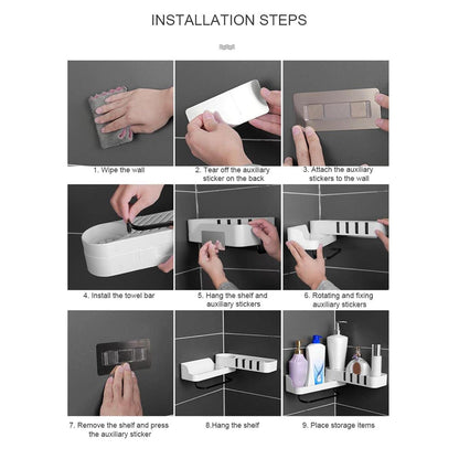 Rotatable Wall Corner Shelf