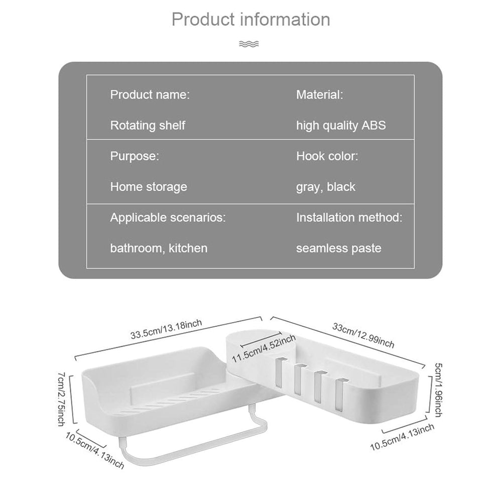 Rotatable Wall Corner Shelf