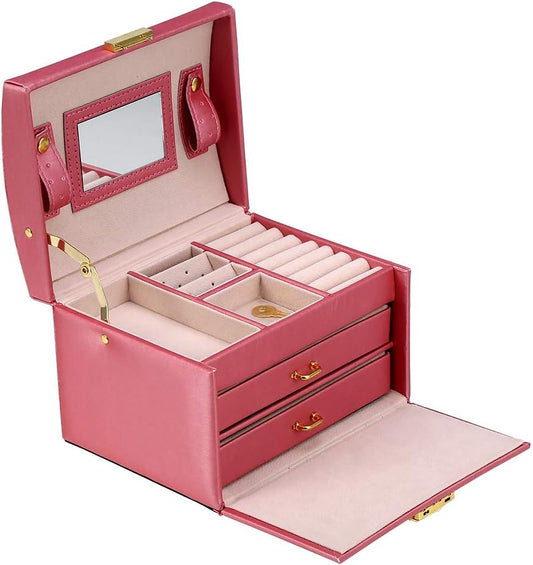 Mirror Leather Jewellery Organizer