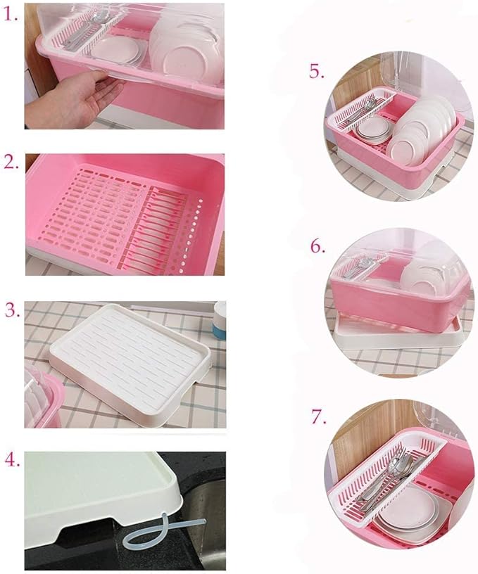 Dish Drainer Rack With Lid