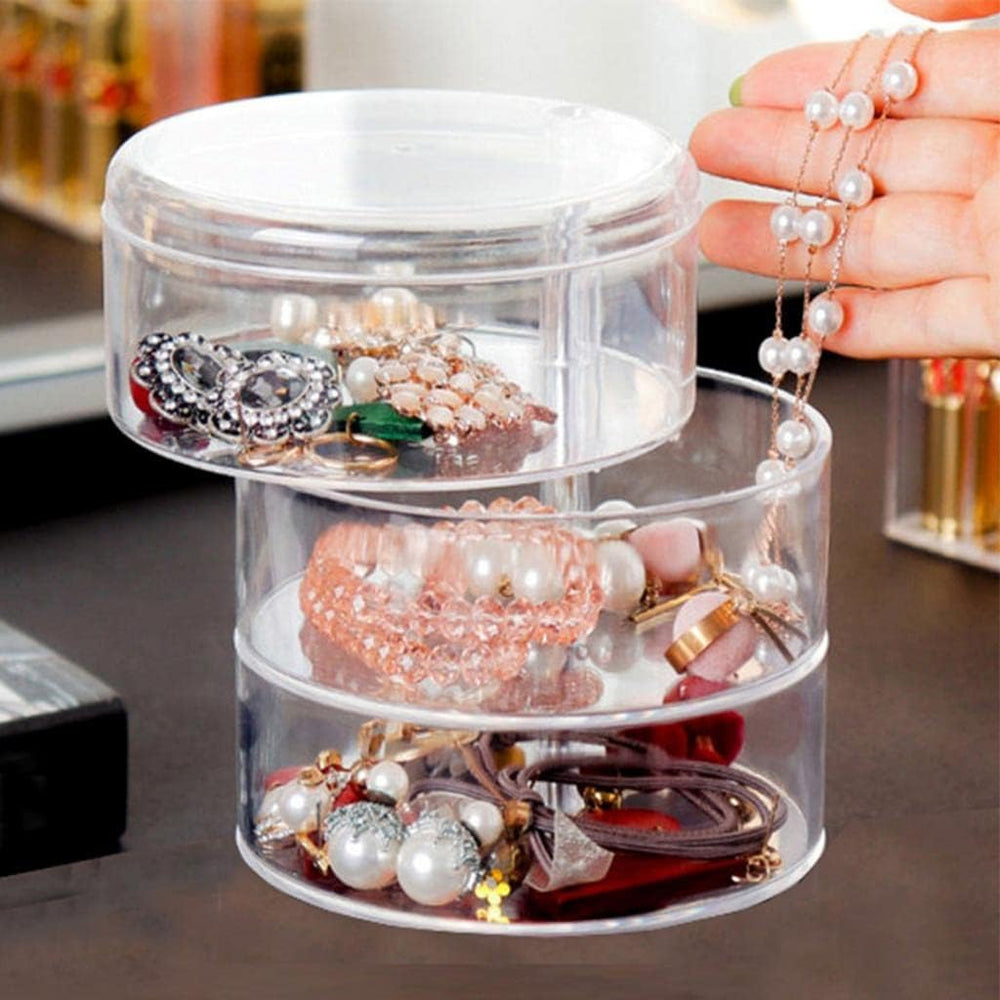 3 Layers Acrylic 360 Rotating Jewellery Box