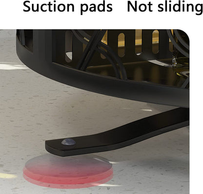 Rotating Iron Storage Rack 2 Layer