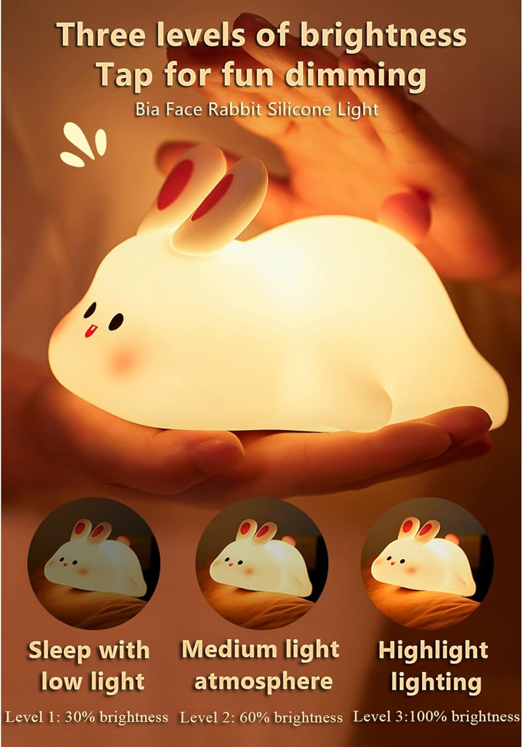Silicone Rabbit Lamp - Reachargeable