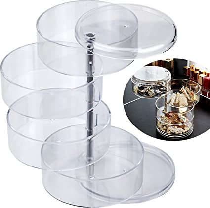 4 Layers Acrylic 360 Rotating Jewellery Box