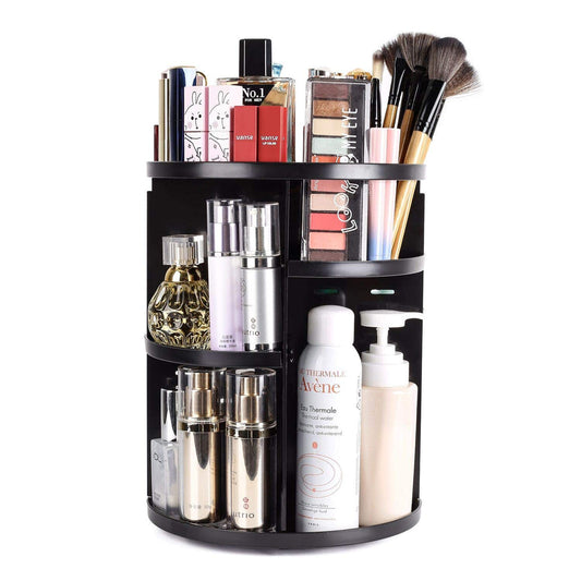 Black Rotating Makeup Organizer