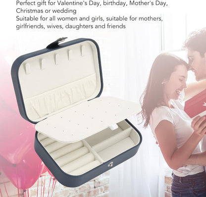 Double Layer Jewellery Box- Navy Blue