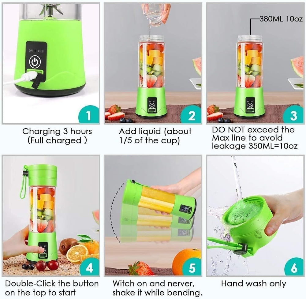 6 Blades Portable Blender - Rechargeable