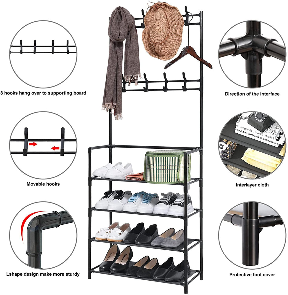 Multifunctional Coat & Shoes Rack