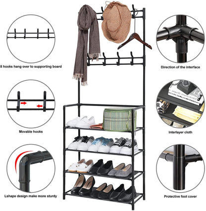 Multifunctional Coat & Shoes Rack