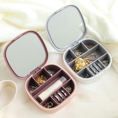 Leather Jewellery Organizer with Mirror