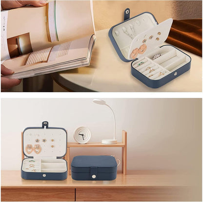 Double Layer Jewellery Box- Navy Blue