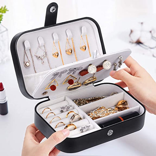 Double Layer Jewellery Box- Black