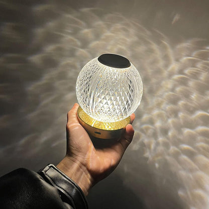 Round Crystal Table Lamp