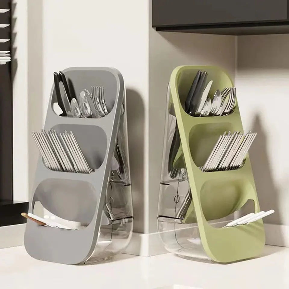 3-Layer Cutlery Stand - Random colour