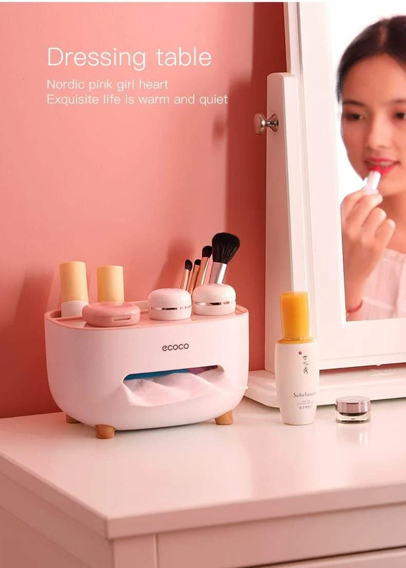 Ecoco Tissue Box & Organizer (Random Color)