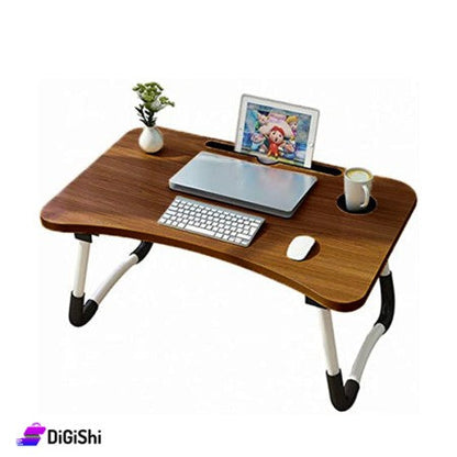 Folding Laptop Table Brown