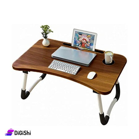 Folding Laptop Table Brown