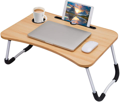 Folding Laptop Table Beige