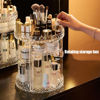 360° Rotating Makeup Organizer – 3 Layers