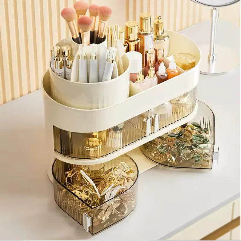 3-Layer Cosmetic Storage Organizer with Drawer