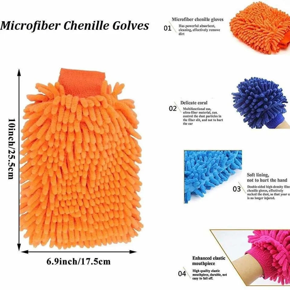 Double Sided Microfiber Cleaning Gloves