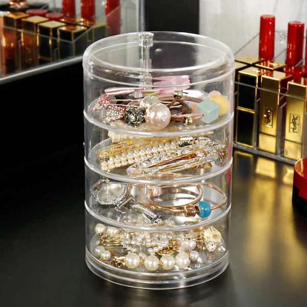 4 Layers Acrylic 360 Rotating Jewellery Box