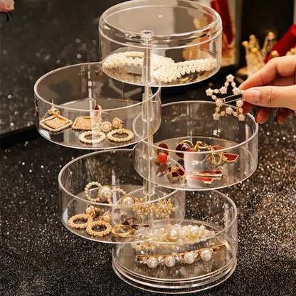 5 Layers Acrylic 360 Rotating Jewellery Box