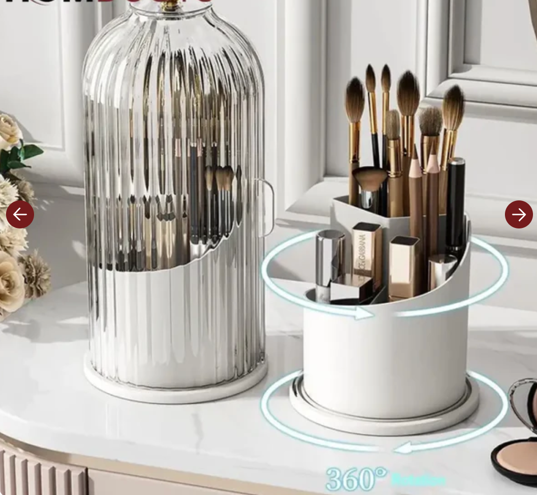 Luxury Rotating Makeup Brush Holder