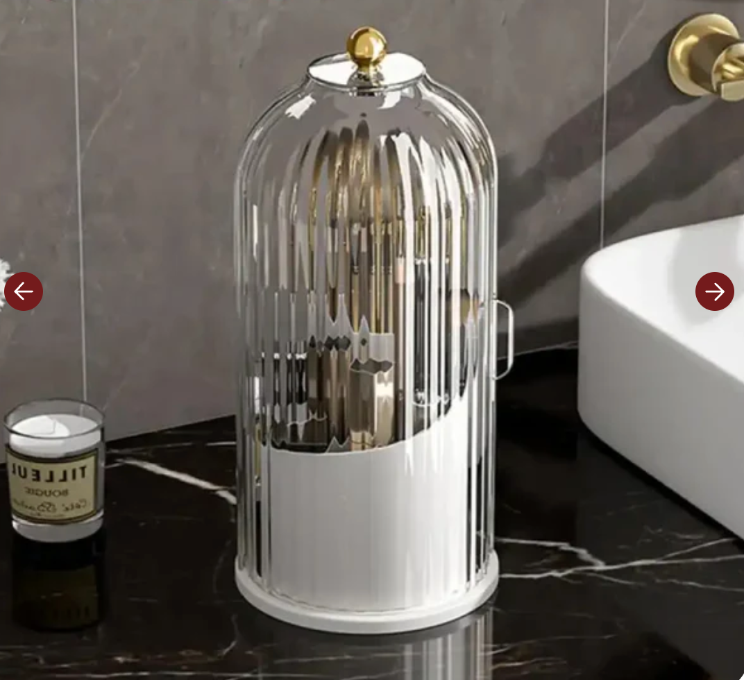 Luxury Rotating Makeup Brush Holder